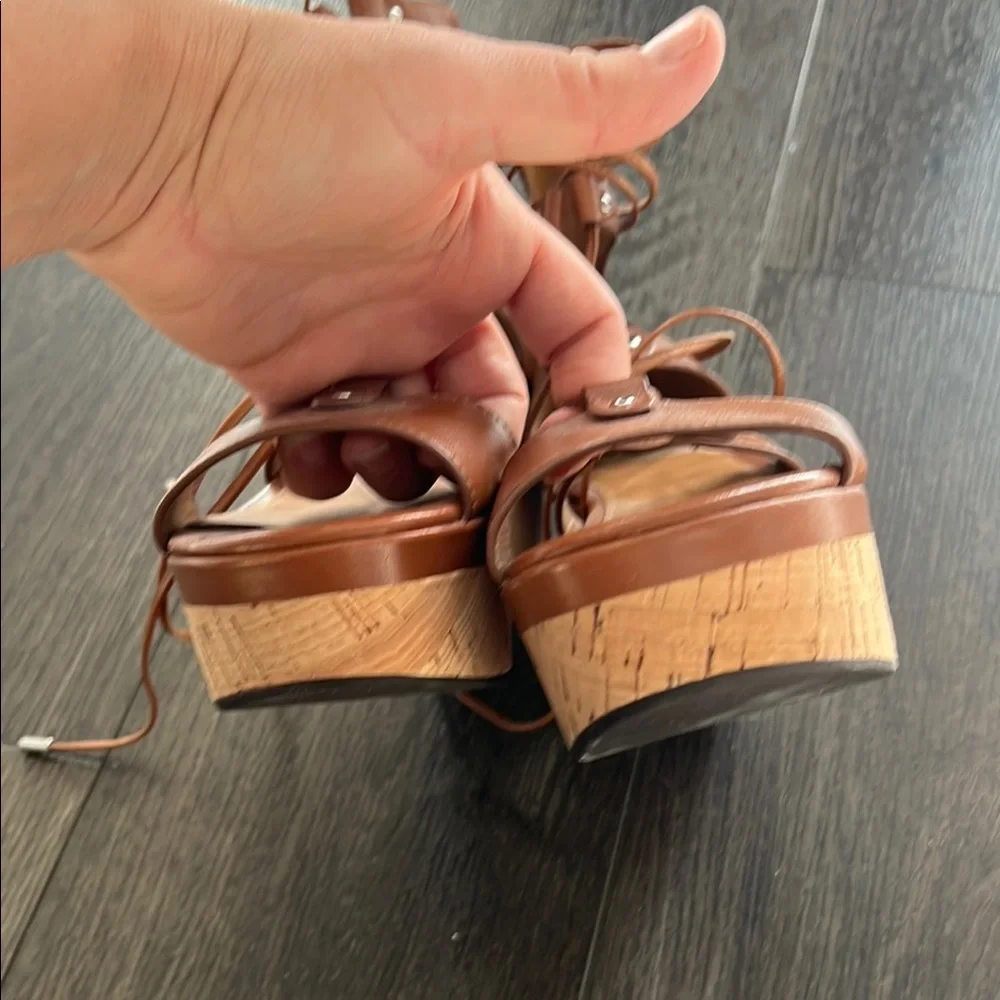 Coach Brown Leather Sandals - Picture 2 of 7